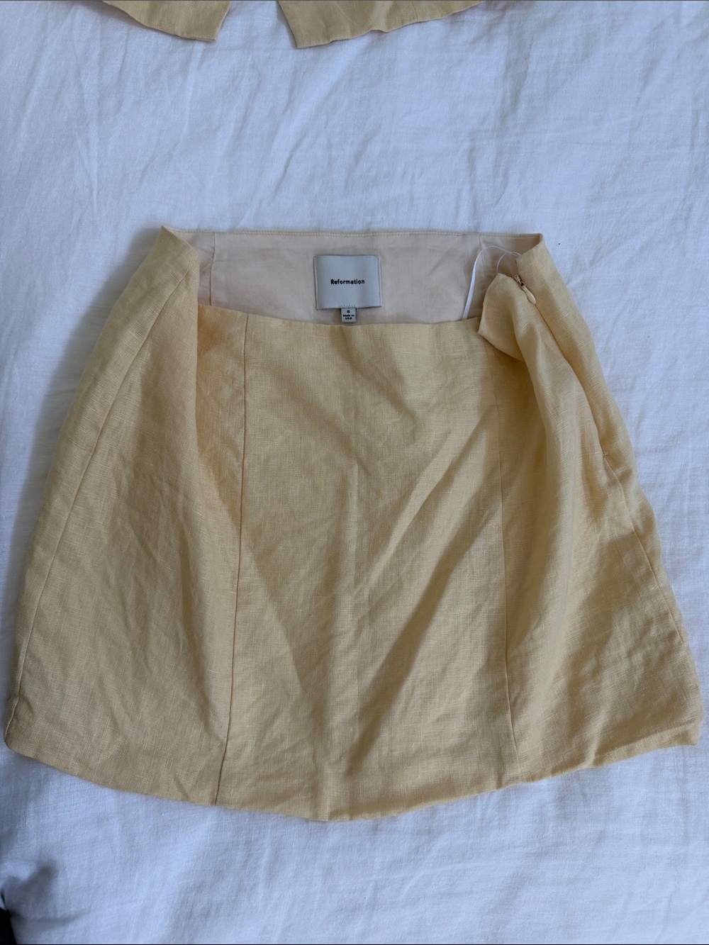 Reformation Lina Linen Set in Yellow - sold out! - Picture 4 of 5